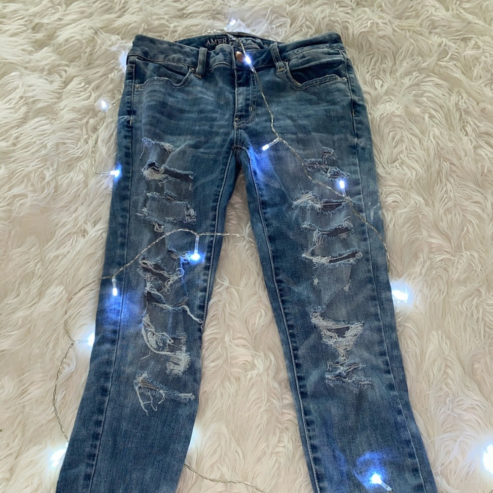 American Eagle distressed Ankle Jeggings
